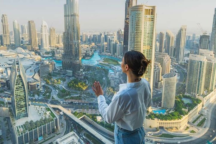 Experience stunning views of Dubai from over 219.5 meters high walking the unique glass floor and the remarkable Sky Views Edge Walk for an unforgettable adventure.